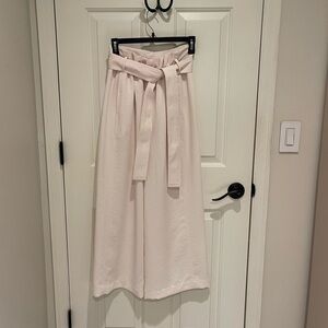 Wilfred Cream Cropped Wide Leg Pant with Belt-Size 4